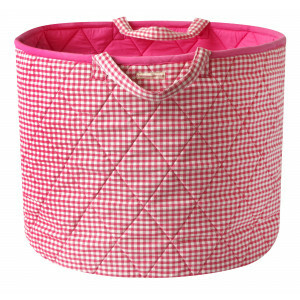 Gingham Toy Basket (Beige) - Kiddiewinkles (BEIGEGTB)